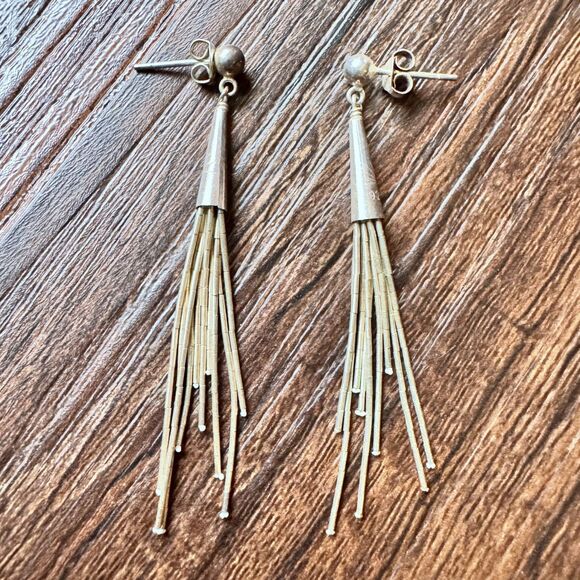 Vintage 925 Sterling Multi Strand Liquid Silver Necklace Set 18" 24" 30" Pollack - Picture 10 of 16